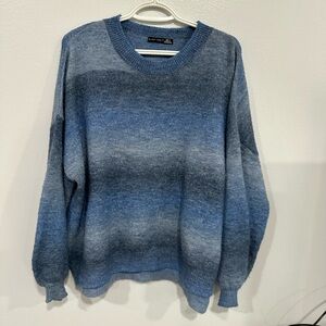 Black Tape Gradient Blue Women's Sweater